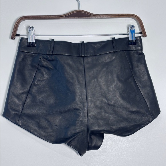 Lamarque Black Lamb Leather Annaise Hot Shorts Concert Festival Sexy Size XS NWT - Picture 5 of 6